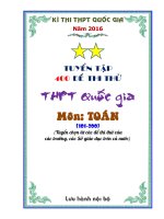 Tuyển tập 400 đề thi thử môn toán tốt nghiệp quốc gia 2016