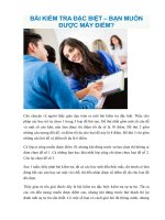 BÀI KIỂM TRA đặc BIỆT 