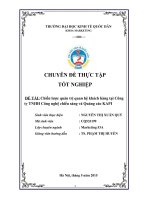 Chiến lược quản trị quan hệ khách hàng tại công ty TNHH công nghệ chiếu sáng và quảng cáo KAPI 