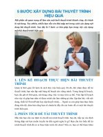 5 bước xây DỰNG bài THUYẾT TRÌNH HIỆU QUẢ 