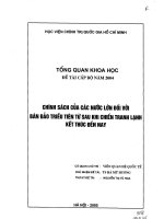 Chính sách của các nước lớn đối với bán đảo triều tiên từ sau khi chiến tranh lạnh kết thúc đến nay 