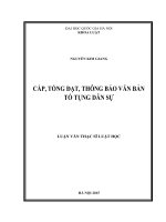 Cấp, tống đạt, thông báo văn bản tố tụng dân sự 