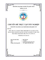 THỰC THI các CAM kết TRONG HIỆP ĐỊNH về các rào cản kỹ THUẬT TRONG THƯƠNG mại TBT tại VIỆT NAM NHÌN từ THỰC TIỄN HOẠT ĐỘNG NHẬP KHẨU PHỤ TÙNG của CÔNG TY TNHH PHỤ TÙNG hải âu 