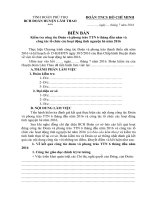 Biên bản kiểm tra sơ kết 6 tháng và việc triển khai tổ chức các hoạt động hè 2016