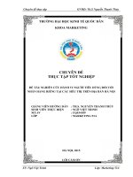 Nghiên cứu hành vi người tiêu dùng đối với NHR của các siêu thị trên địa bàn hà nội 