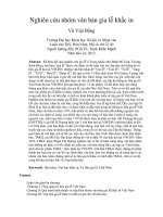 Nghiên cứu nhóm văn bản gia lễ khắc in 