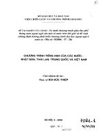 Chương trình tiếng anh của các nước nhật bản, thái lan, trung quốc và việt nam 