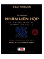 Toán 12   phương pháp giải phương trình, bất phương trình vô tỉ bằng cách nhân liên hợp