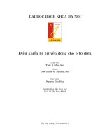 ĐIỀU KHIỂN hệ TRUYỀN ĐỘNG CHO ô tô điện 