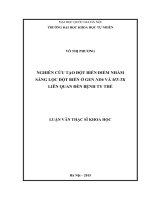 Nghiên cứu chế tạo đột biến điểm nhằm sàng lọc đột biến ở gen ND6 và MTTK liên quan đến bệnh ty thể