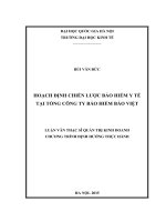 Hoạch định chiến lược bảo hiểm y tế tại tổng công ty bảo hiểm bảo việt 