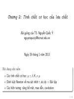 Cơ lưu chất  chương 2