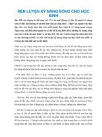 RÈN LUYỆN kỹ NĂNG SỐNG CHO học SINH 