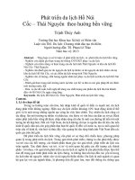 Phát triển du lịch hồ núi cốc – thái nguyên theo hướng bền vững 