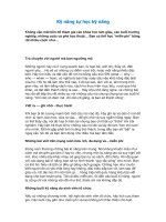 Kỹ năng tự học kỹ năng 