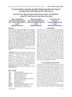 Cây quyết định trong trích chọn đặc tính gen cho phân loại ung thư sử dụng dữ liệu biểu hiện gen DNA Microarray