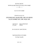 GIẢI PHÁP đẩy MẠNH TIÊU THỤ sản PHẨM tại xí NGHIỆP mây TRE NGỌC sơn 