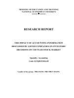 THE IMPACT OF ACCOUNTING INFORMATION DISCLOSED BY LISTED COMPANIES ON INVESTORS’ DECISIONS ON VIETNAM STOCK MARKET 