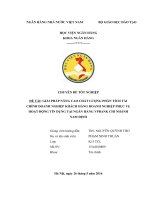 GIẢI PHÁP NÂNG CAO CHẤT LƯỢNG PHÂN TÍCH tài CHÍNH DOANH NGHIỆP KHÁCH HÀNG DOANH NGHIỆP PHỤC vụ HOẠT ĐỘNG tín DỤNG tại NGÂN HÀNG VPBANK CHI NHÁNH NAM ĐỊNH 