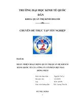 HOÀN THIỆN HOẠT ĐỘNG QUẢN TRỊ QUAN hệ KHÁCH HÀNG QUỐC tế của CÔNG TY cổ PHẦN dệt MAY ĐỒNG PHÁT 