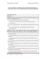 NGHIÊN cứu THỐNG kê HOẠT ĐỘNG KINH DOANH của NGÂN HÀNG TMCP CÔNG THƯƠNG VIỆT NAM GIAI đoạn 2009 2013 