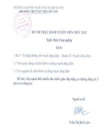 Đề thi thực hành tuyển viện chức năm 2015 nghề điện công nghiệp