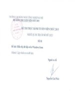 Đề thi thực hành tuyển viên chức nghề quản trị cơ sỡ dữ liệu