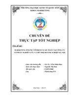 MARKETING ONLINE với DỊCH vụ kế TOÁN tại CÔNG TY cổ PHẦN NGHIÊN cứu và hỗ TRỢ DOANH NGHIỆP hà nội 