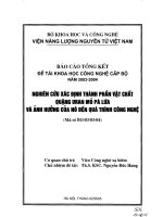 Nghiên cứu xác định thành phần vật chất  quặng uản mỏ pà lừa và ảnh hưởng của nó đến quá trình công nghệ 