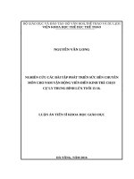Nghiên cứu các bài tập phát triển sức bền chuyên môn cho nam VĐV Điền kinh trẻ chạy cự ly trung bình lứa tuổi 15-16