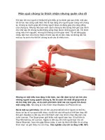 Món quà chúng ta thích nhận nhưng quên cho đi 