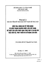 Điều tra đánh giá về tiềm năng và hiện trạng nguồn dược liệu việt nam, đề xuất giải pháp khai thác hợp lí đi đôi với việc bảo vệ phát triển và sử dụng lâu bền 