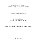 LÝ THUYẾT đồ THỊ với các bài TOÁN PHỔ THÔNG 