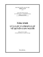 Giáo trình lý LUẬN và PHÁP LUẬT về QUYỀN CON NGƯỜI 
