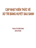 Bang huyet sau sanh - cap nhat xu tri