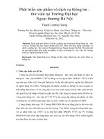 Phát triển sản phẩm và dịch vụ thông tin  thư viện tại Trường Đại học Ngoại thương Hà Nội