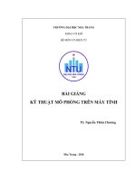 Bài giảng kỹ thuật mô phỏng trên máy tính nguyễn thiên chương