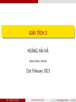 Bải giảng giải tích 2 có bài tập