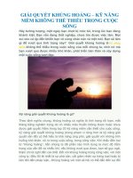 GIẢI QUYẾT KHỦNG HOẢNG 
