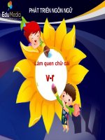 Bài giảng mầm non  Làm quen với chữ cái v, r