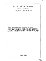 Hợp tác nghiên cứu công nghệ tìm ẩn họa và phòng trừ mối cho đê, đập – kết quả nghiên cứu tích mối và ẩn họa trong đê, đập, đánh giá các vấn đề còn tồn tại để đề xuất các nội dung cần phải hợp tác nghiên cứu 