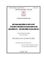 TÌNH TRẠNG DINH DƯỠNG và THIẾU VI CHẤT ở TRẺ dưới 5 TUỔI BIẾNG ăn tại KHOA KHÁM tư vấn DINH DƯỠNG số 2 – VIỆN DINH DƯỠNG, hà nội, năm 2015 