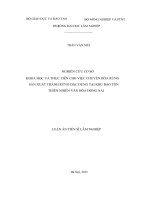 CƠ SỞ KHOA HỌC VÀ THỰC TIỄN CHUYỂN RỪNG SẢN XUẤT THÀNH RỪNG ĐẶC DỤNG TẠI KHU BẢO TỒN THIÊN NHIÊN-VĂN HÓA  ĐN