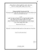 Các ph ơng pháp điều khiển, đo l ờng hiện đại và ứng dụng 