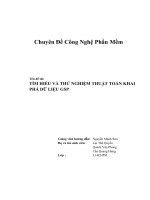 TÌM HIỂU và THỬ NGHIỆM THUẬT TOÁN KHAI PHÁ dữ LIỆU GSP 