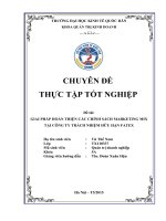 GIAI PHÁP HOÀN THIỆN các CHÍNH SÁCH MARKETING MIX tại CÔNG TY TRÁCH NHIỆM hữu hạn FATEX 