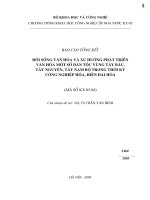 Đời sống văn hóa và xu h ớng phát triển  văn hóa một số dân tộc vùng tây bắc,  tây nguyên, tây nam bộ trong thời kỳ  công nghiệp hóa, hiện đại hóa 