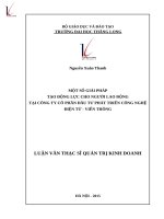 MỘT SỐ GIẢI PHÁP TẠO ĐỘNG LỰC CHO NGƯỜI LAO ĐỘNG TẠI CÔNG TY CỔ PHẦN ĐẦU TƯ PHÁT TRIỂN CÔNG NGHỆ ĐIỆN TỬ  VIỄN THÔNG