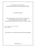 Giải pháp phân chia tần số và công suất dưới điều kiện ràng buộc nhiễu cho truyền thông nhận thức sử dụng OFDM (TT)