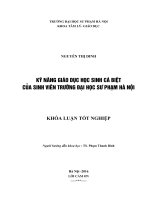 KỸ NĂNG GIÁO dục học SINH cá BIỆT của SINH VIÊN TRƯỜNG đại học sư PHẠM hà nội 